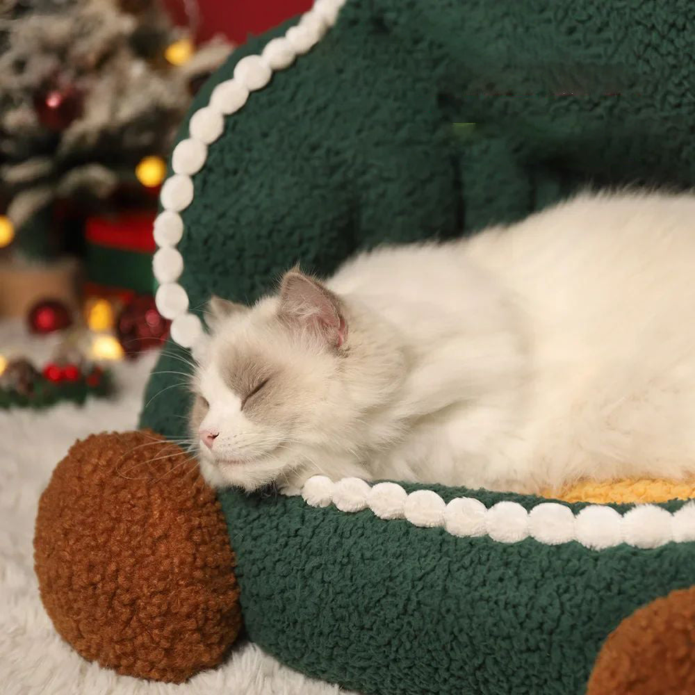 Christmas Tree Cat Nest, Warm In Winter, Removable And Washable , Universal In All Seasons, Closed Pet Nest