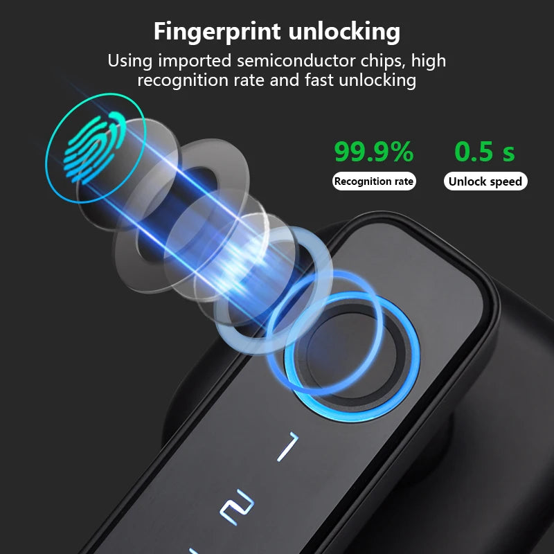 M6 Tuya Smart Fingerprint Door Lock