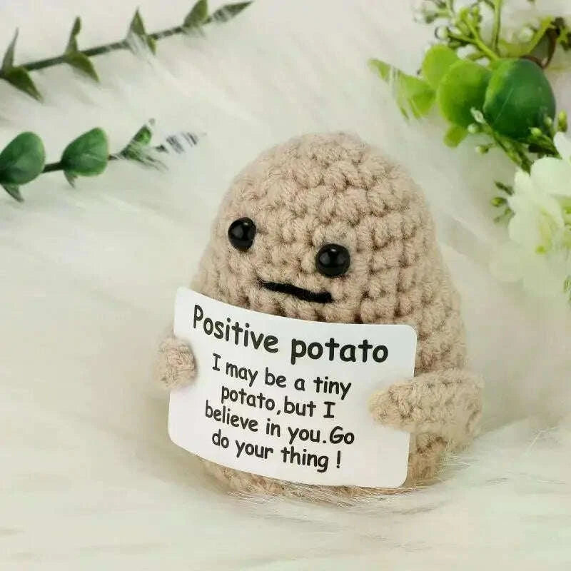 New Positive Energy Potato Hug Pocket Mini Handmade Plush Wo view 4 - home decor