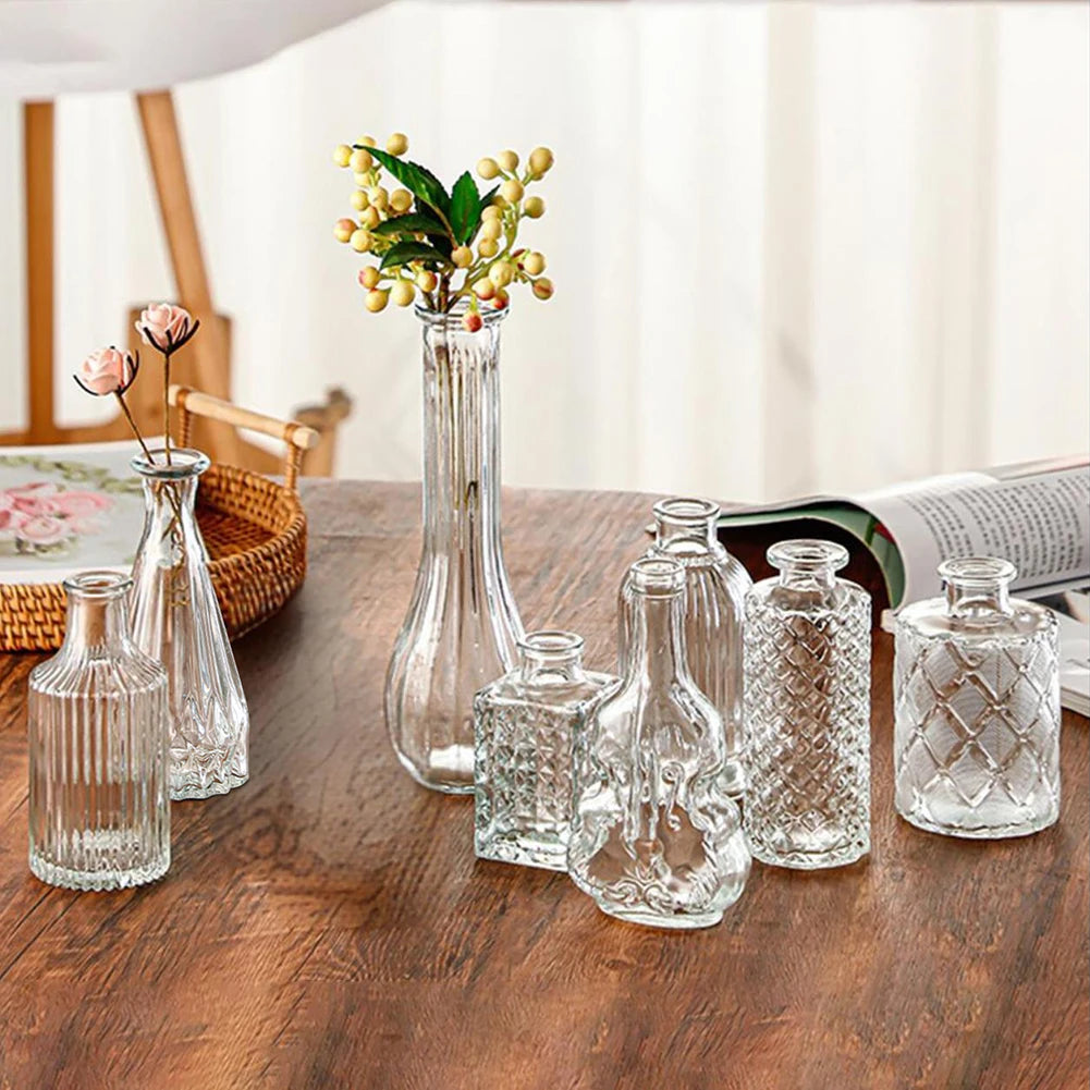 Vintage French Clear Glass Pitcher Vase