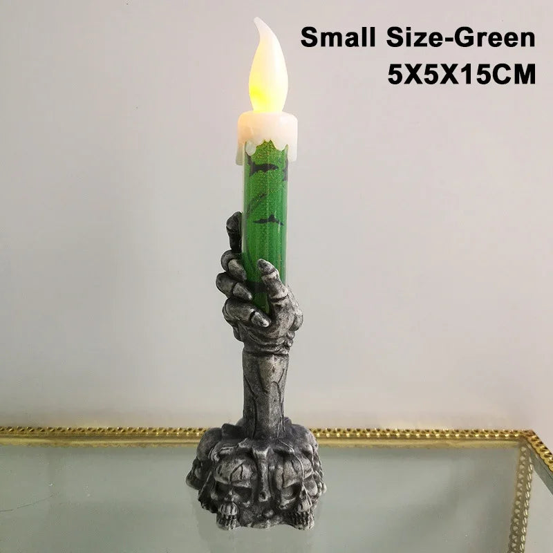 Halloween Skull Candlestick LED Light