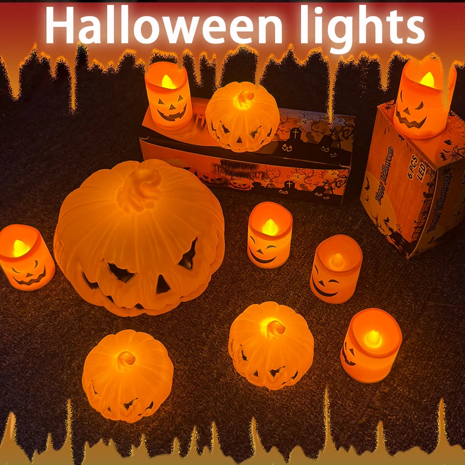Halloween Pumpkin Lantern Candle Light