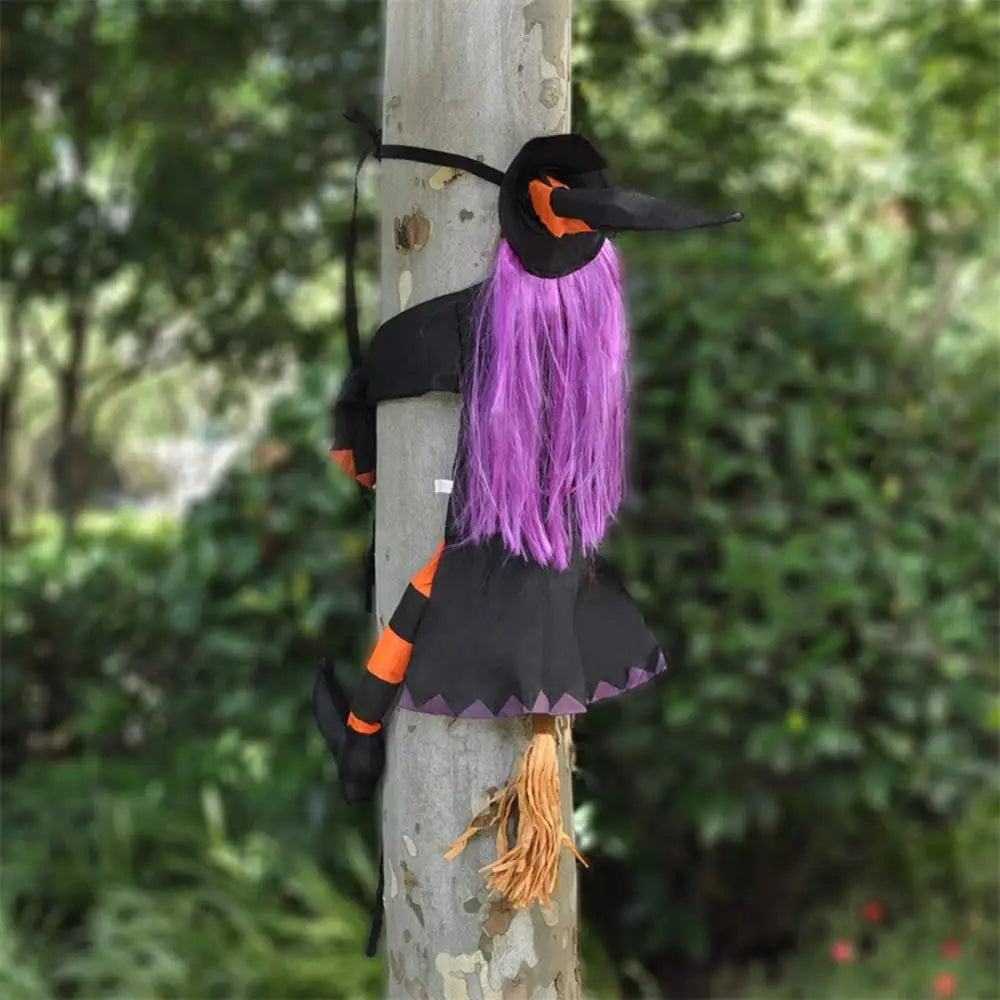 Halloween Crashing Witch Decoration