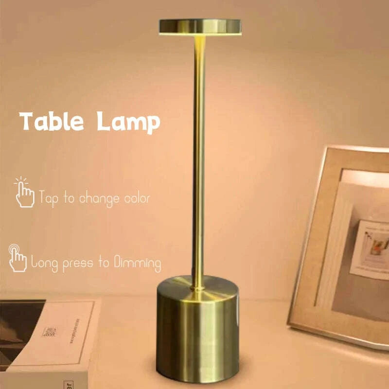 LumoTouch H-style desk lamp angle 3 - modern LED ambient office lighting