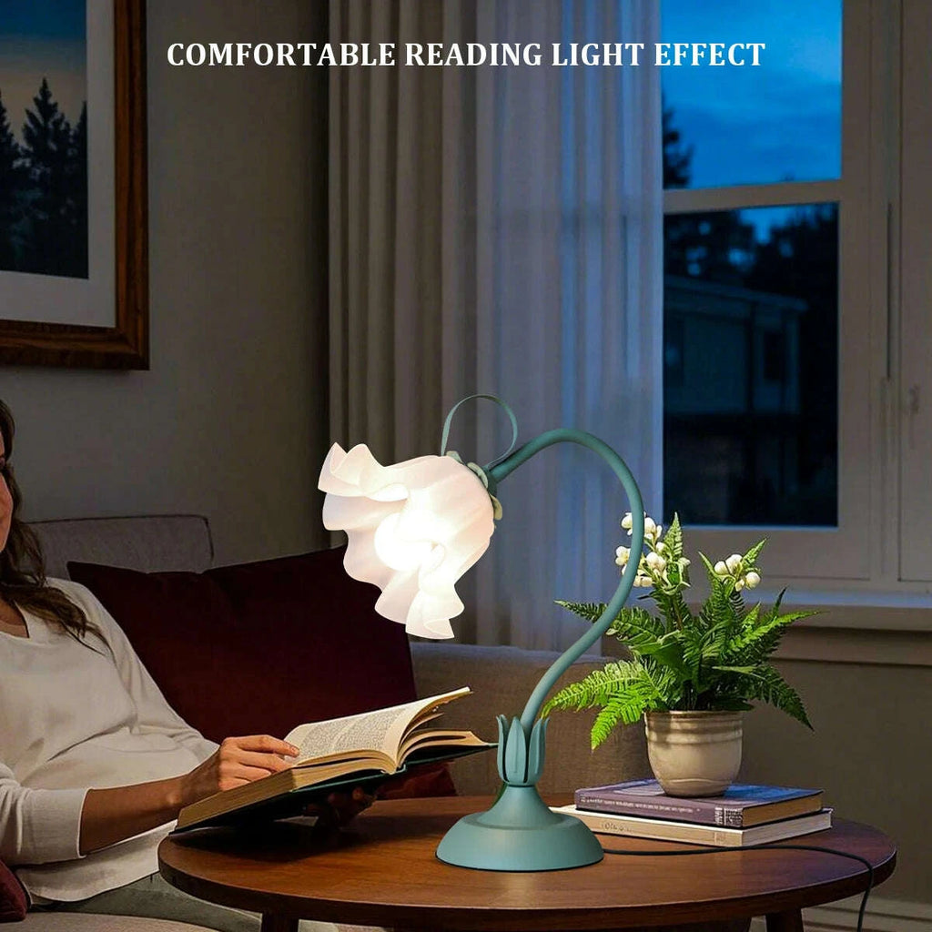 BloomGlow™ Vintage Flower Lamp - angle 5 | home decor for modern interior