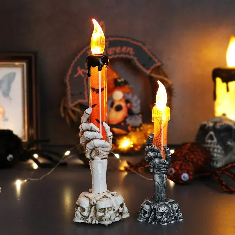 Halloween Skull Candlestick LED Light