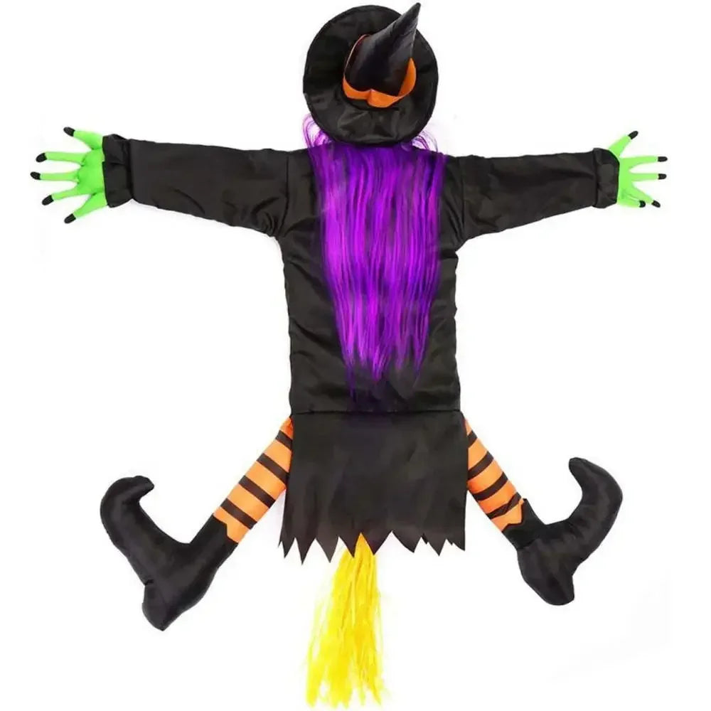 Halloween Crashing Witch Decoration