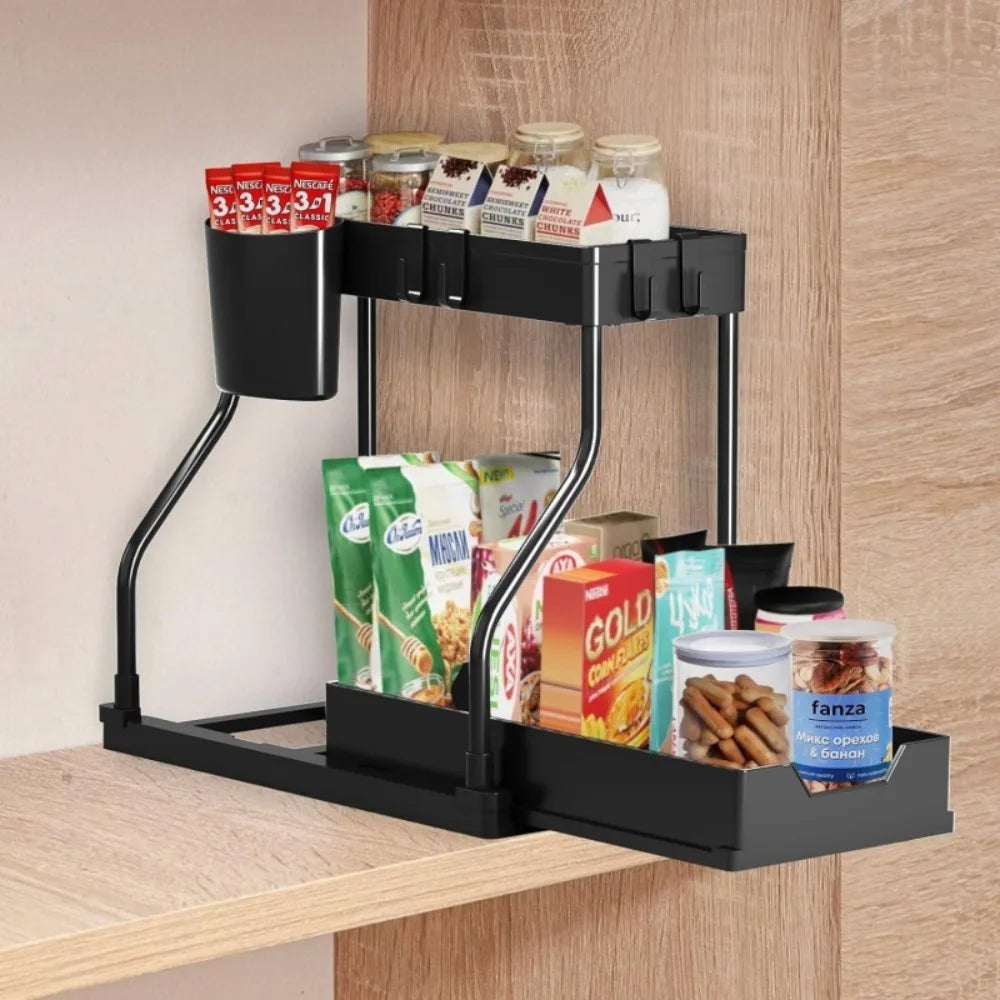 QuickReach™ 2-Tier Pull-Out Storage Rack