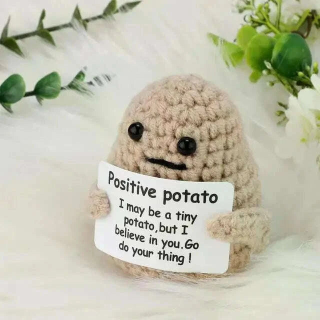 New Positive Energy Potato Hug Pocket Mini Handmade Plush Wo view 10 - home decor