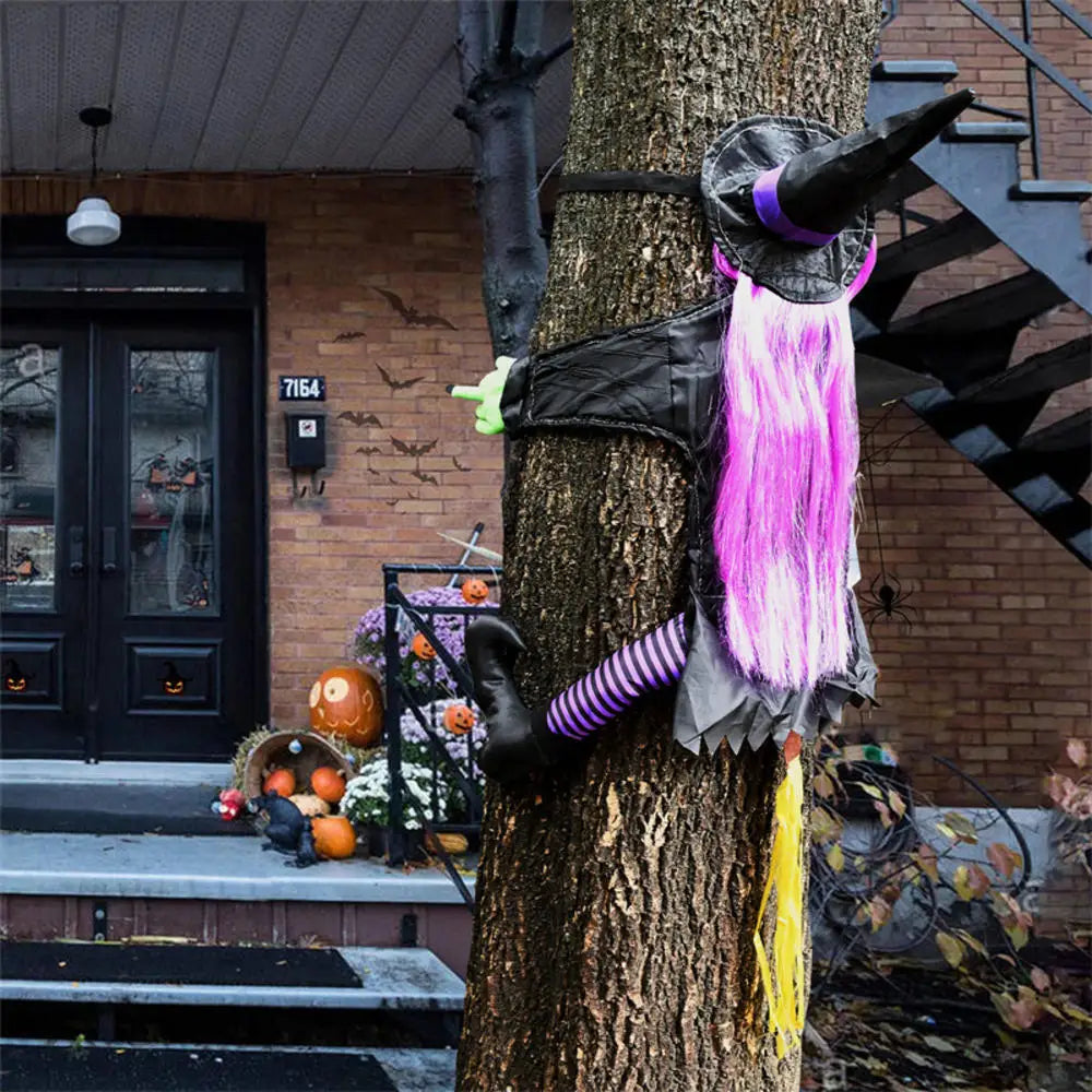 Halloween Crashing Witch Decoration