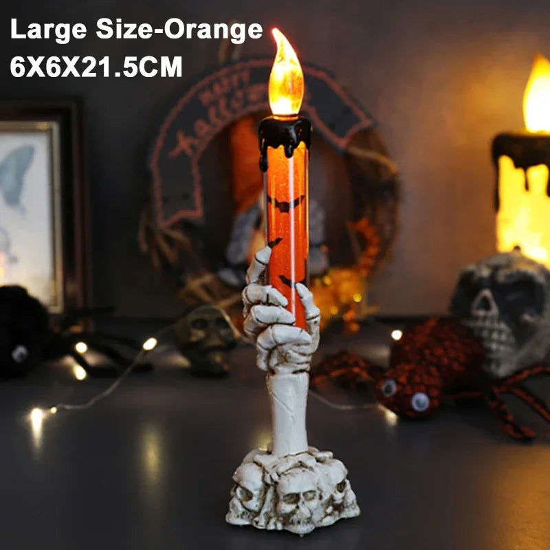Halloween Skull Candlestick LED Light