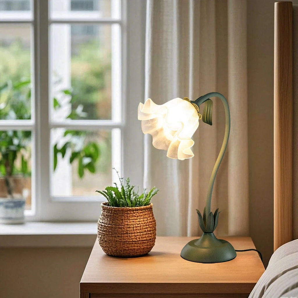 BloomGlow™ Vintage Flower Lamp - angle 2 | home decor for modern interior