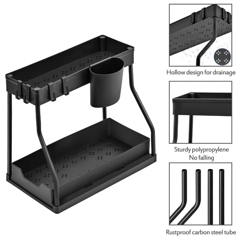 QuickReach™ 2-Tier Pull-Out Storage Rack