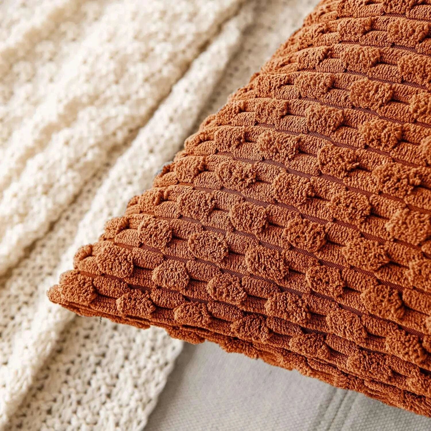 🍁 Autumn Cozy™ – Boho Corduroy Pillow Covers view 2 - decorative cushion sofa bedroom
