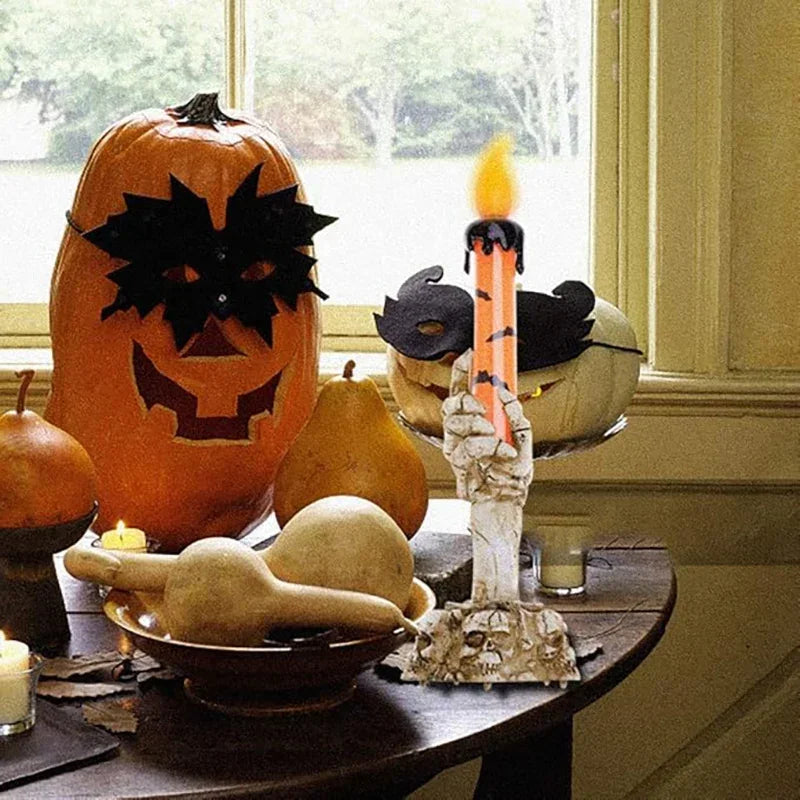 Halloween Skull Candlestick LED Light