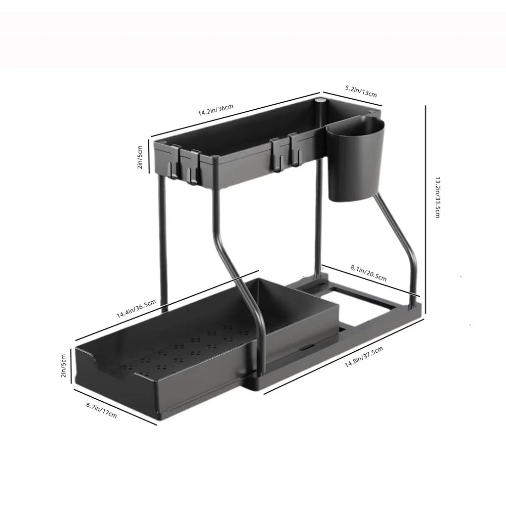 QuickReach™ 2-Tier Pull-Out Storage Rack