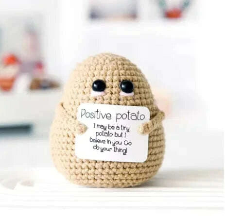 New Positive Energy Potato Hug Pocket Mini Handmade Plush Wo view 12 - home decor