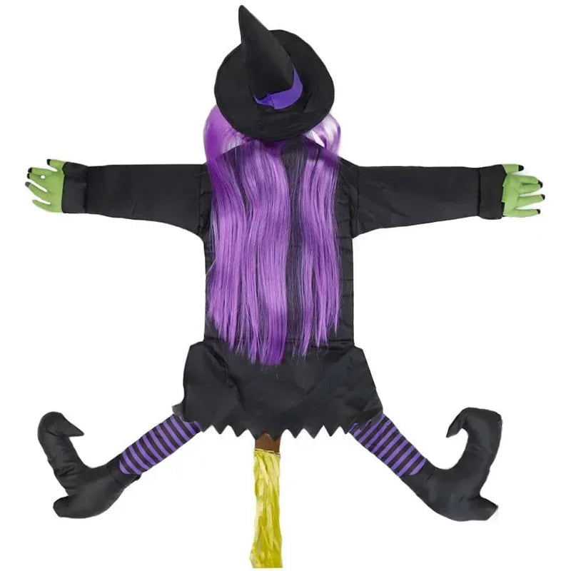 Halloween Crashing Witch Decoration