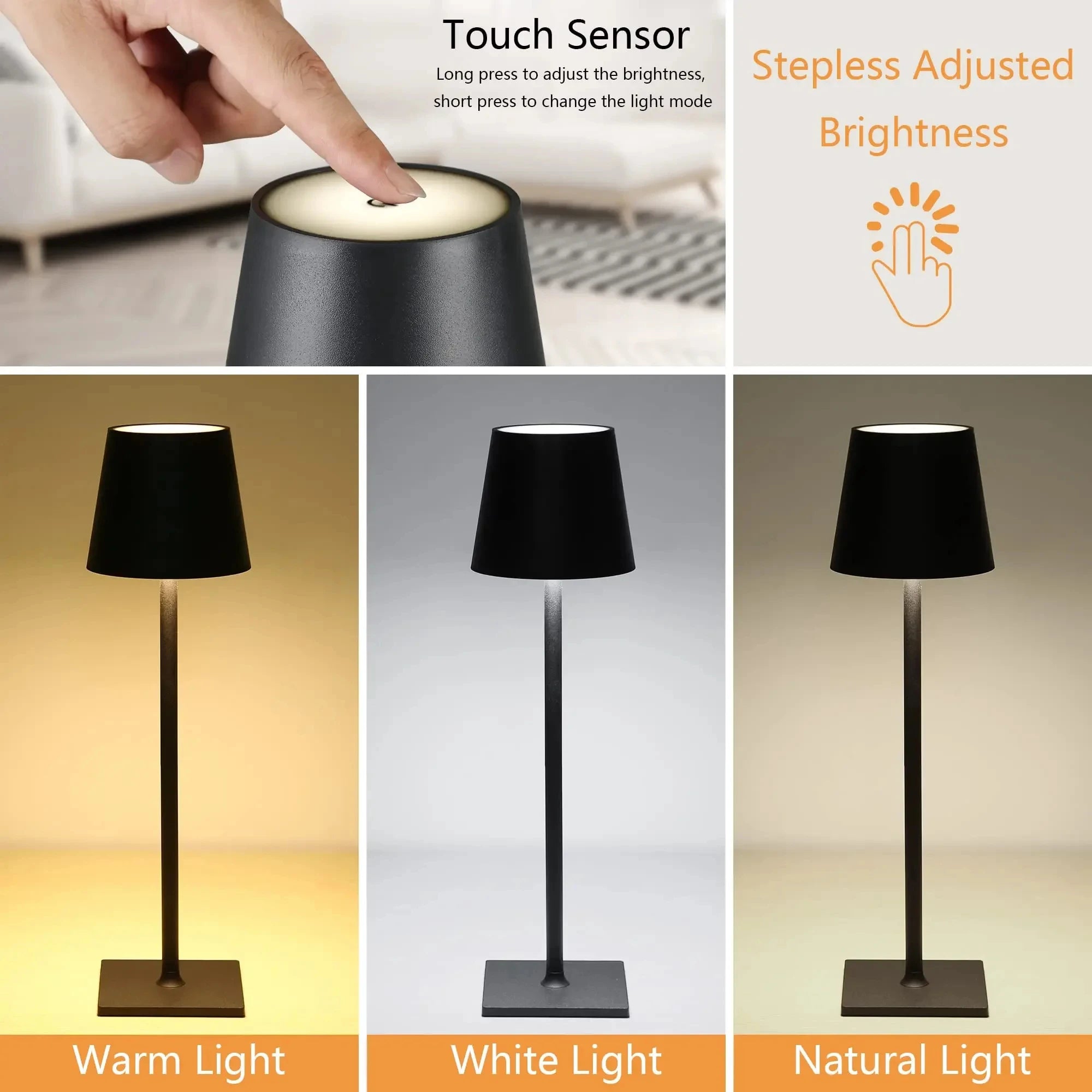 AuraGlow™ Wireless Touch LED Lamp