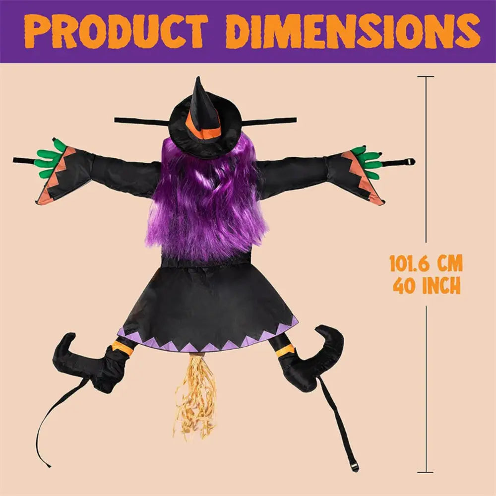 Halloween Crashing Witch Decoration