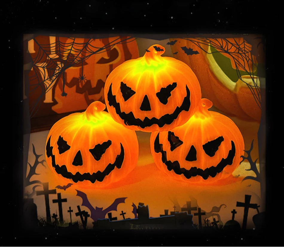 Halloween Pumpkin Lantern Candle Light