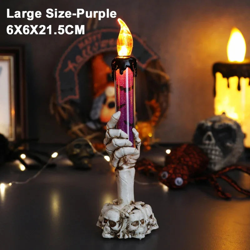 Halloween Skull Candlestick LED Light