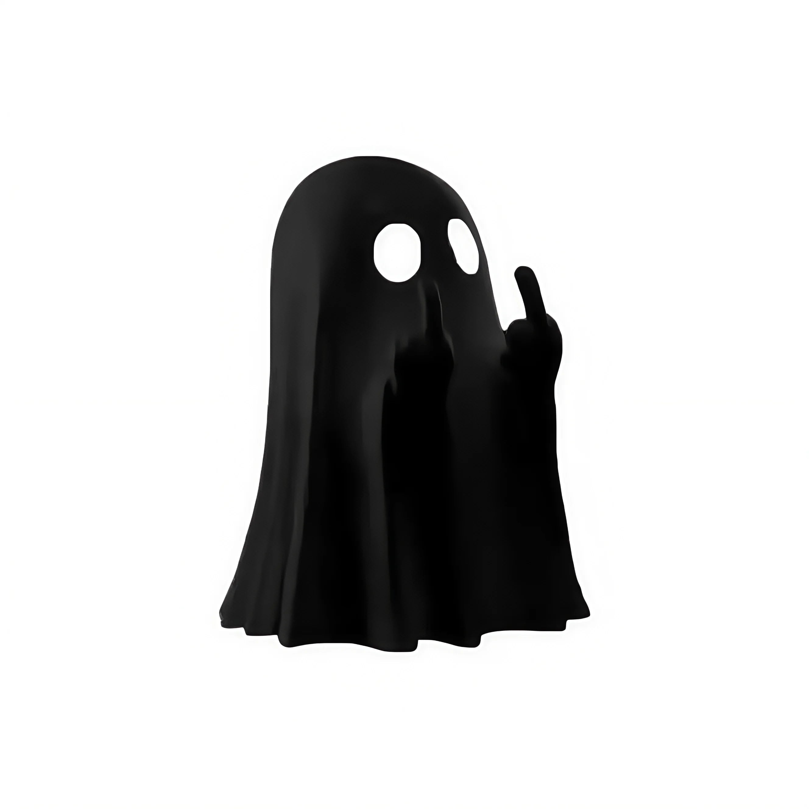 Middle Finger Ghost Figurine