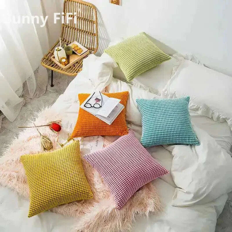 CorduNest™ Soft Corduroy Decorative Pillow Cover - angle 4 | home decor for modern interior