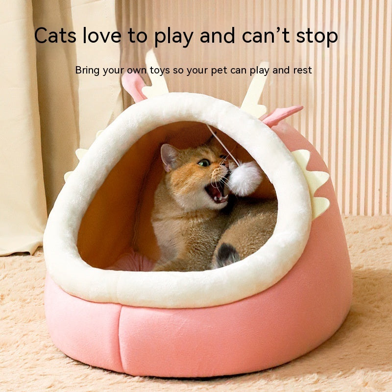 Cat Nest Semi-enclosed Winter Warm Pet Cat Nest Kittens